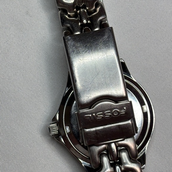 Fossil Steel Women's Wristwatch Stainless Steel Blue Date FS-2593 100 Meters - Picture 6 of 11